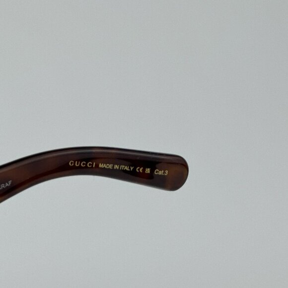 Gucci GG1403S 002 BRAND NEW SUnglasses Dark Havana Brown Unisex Rectangle - Picture 11 of 13